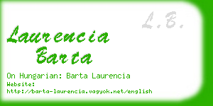 laurencia barta business card